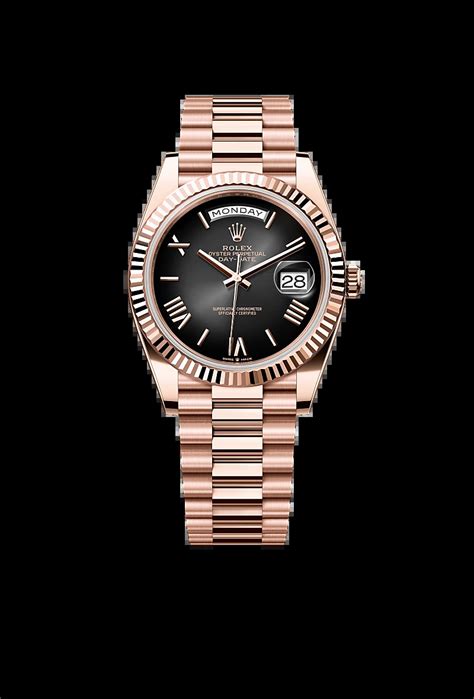 rolex day date 40 in 18 ct everose gold